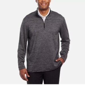 NEW Pebble Beach Mens L Gray Dry-Luxe Performance 1/4 Zip Pullover Sweatshirt
